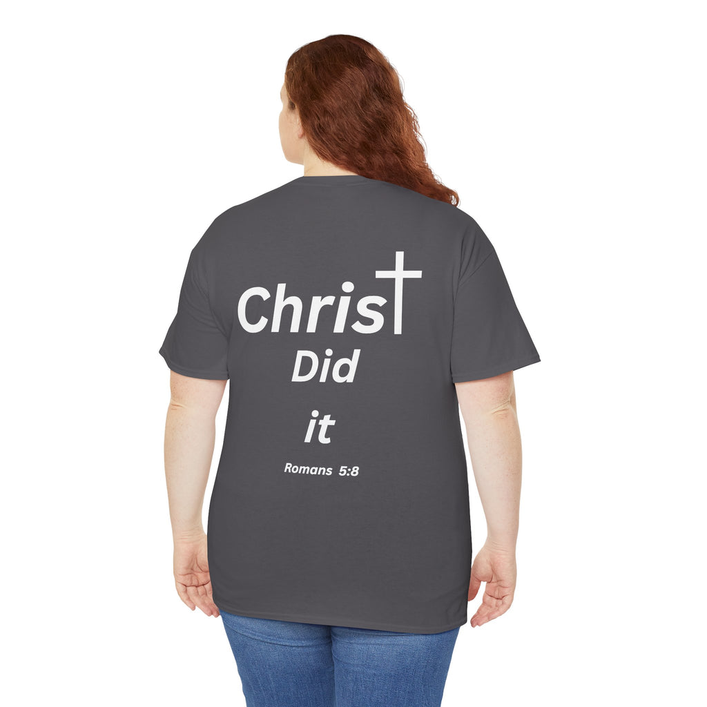 Christ Did It Christian T-Shirt – Cross & Swoosh Faith Tee