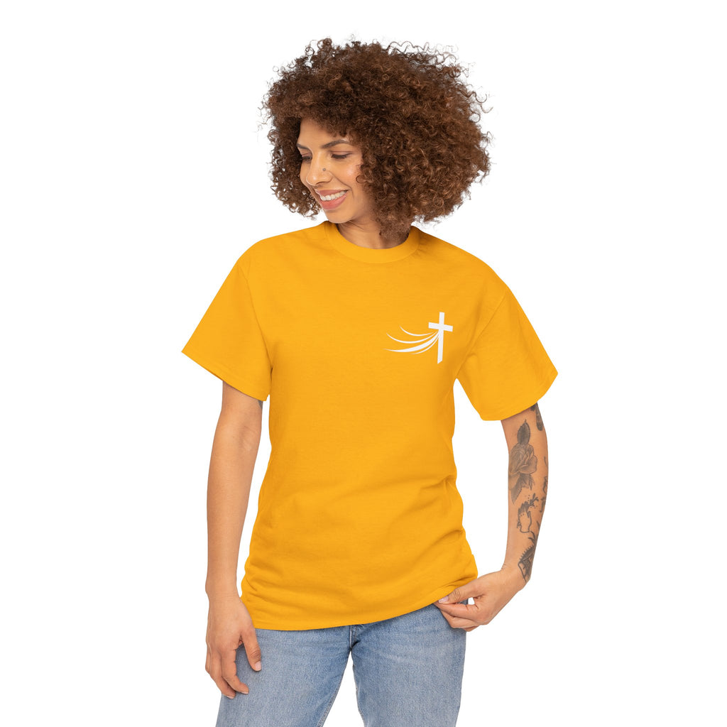 Christ Did It Christian T-Shirt – Cross & Swoosh Faith Tee
