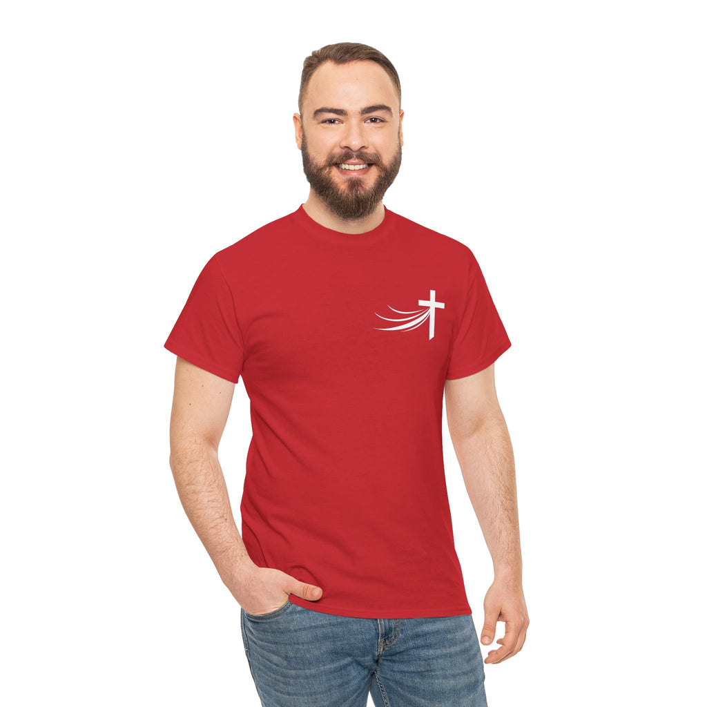 Christ Did It Christian T-Shirt – Cross & Swoosh Faith Tee