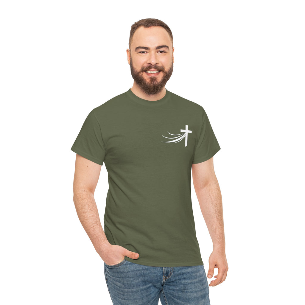 Christ Did It Christian T-Shirt – Cross & Swoosh Faith Tee