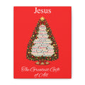 Jesus – The Greatest Gift of All | Christian Christmas Tree Wall Art, Matte Canvas, Stretched, 1.25"