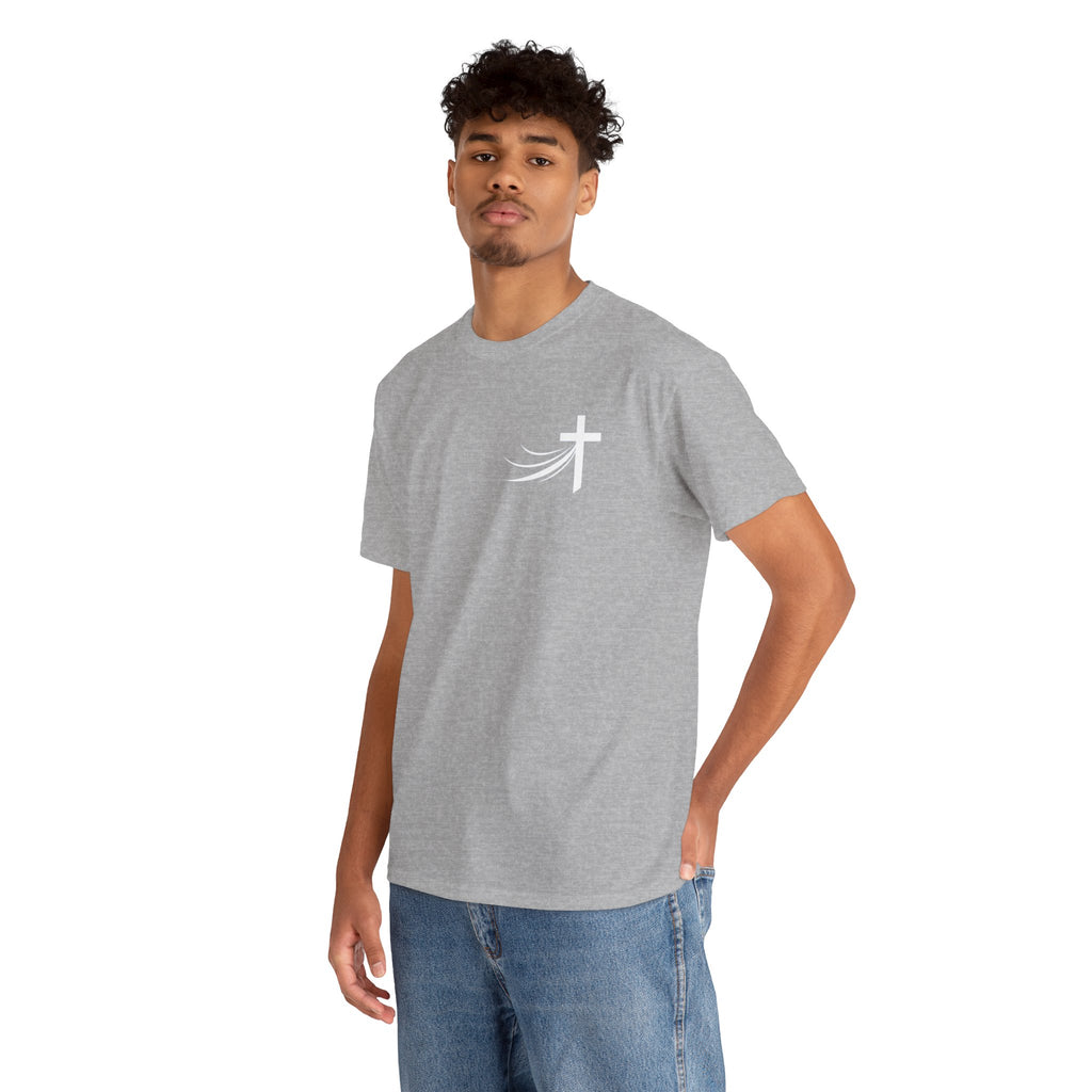 Christ Did It Christian T-Shirt – Cross & Swoosh Faith Tee