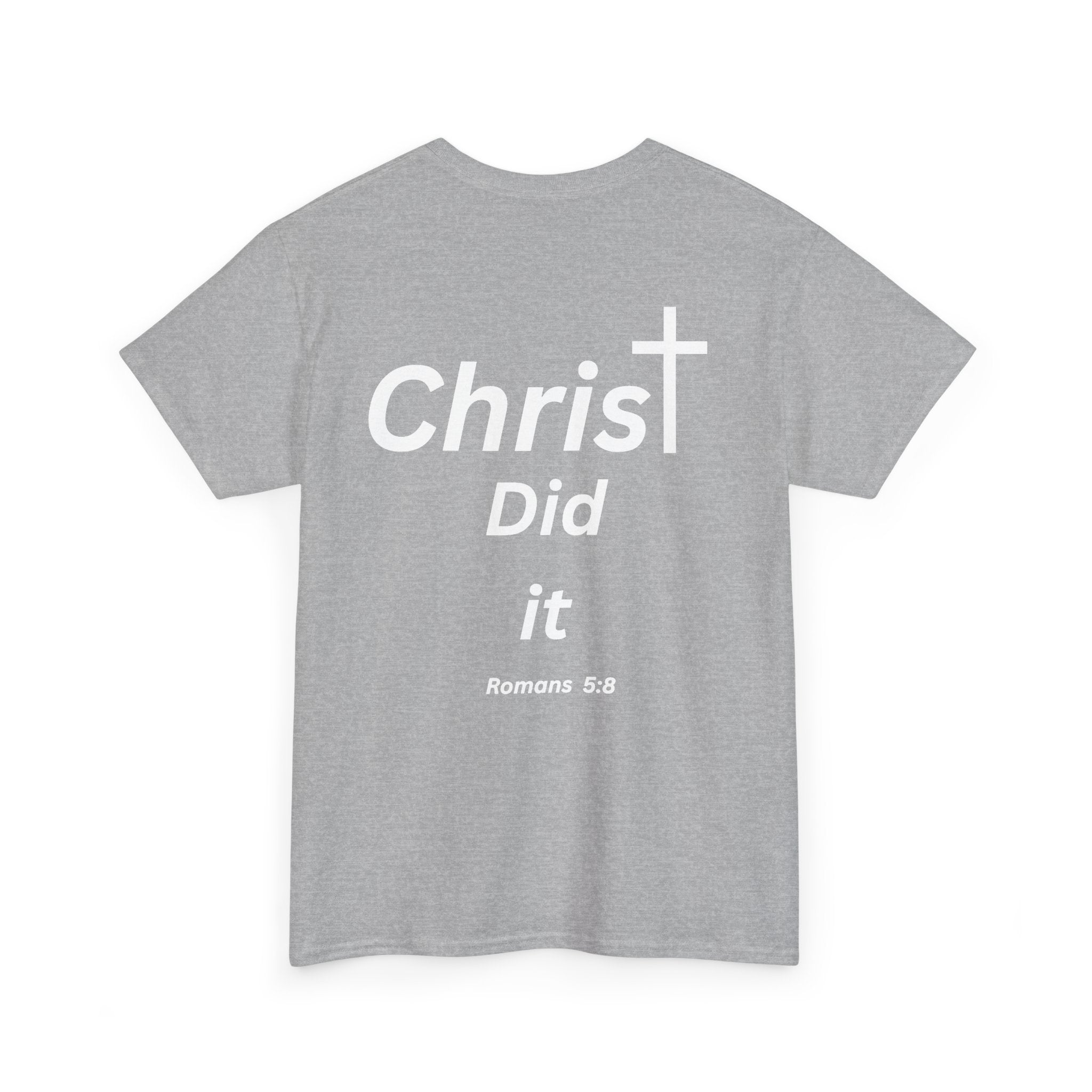 Christ Did It Christian T-Shirt – Cross & Swoosh Faith Tee
