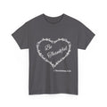 Be Thankful Heart T-Shirt – Inspirational Christian Gratitude Shirt – 1 Thessalonians 5:18-Unisex Heavy Cotton Tee
