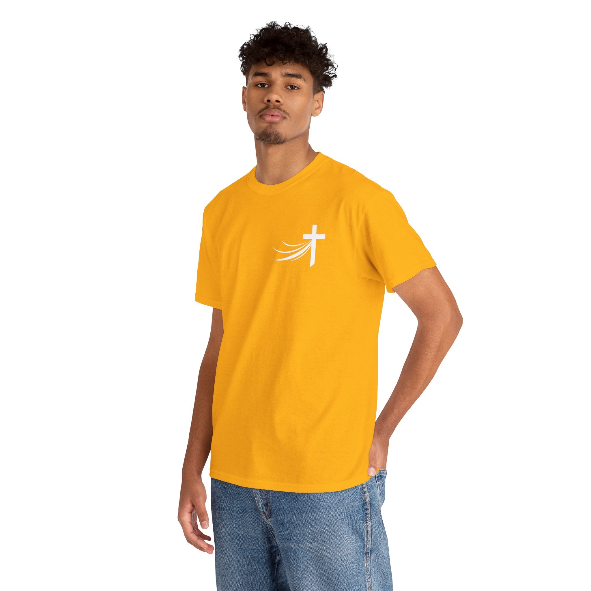 Christ Did It Christian T-Shirt – Cross & Swoosh Faith Tee
