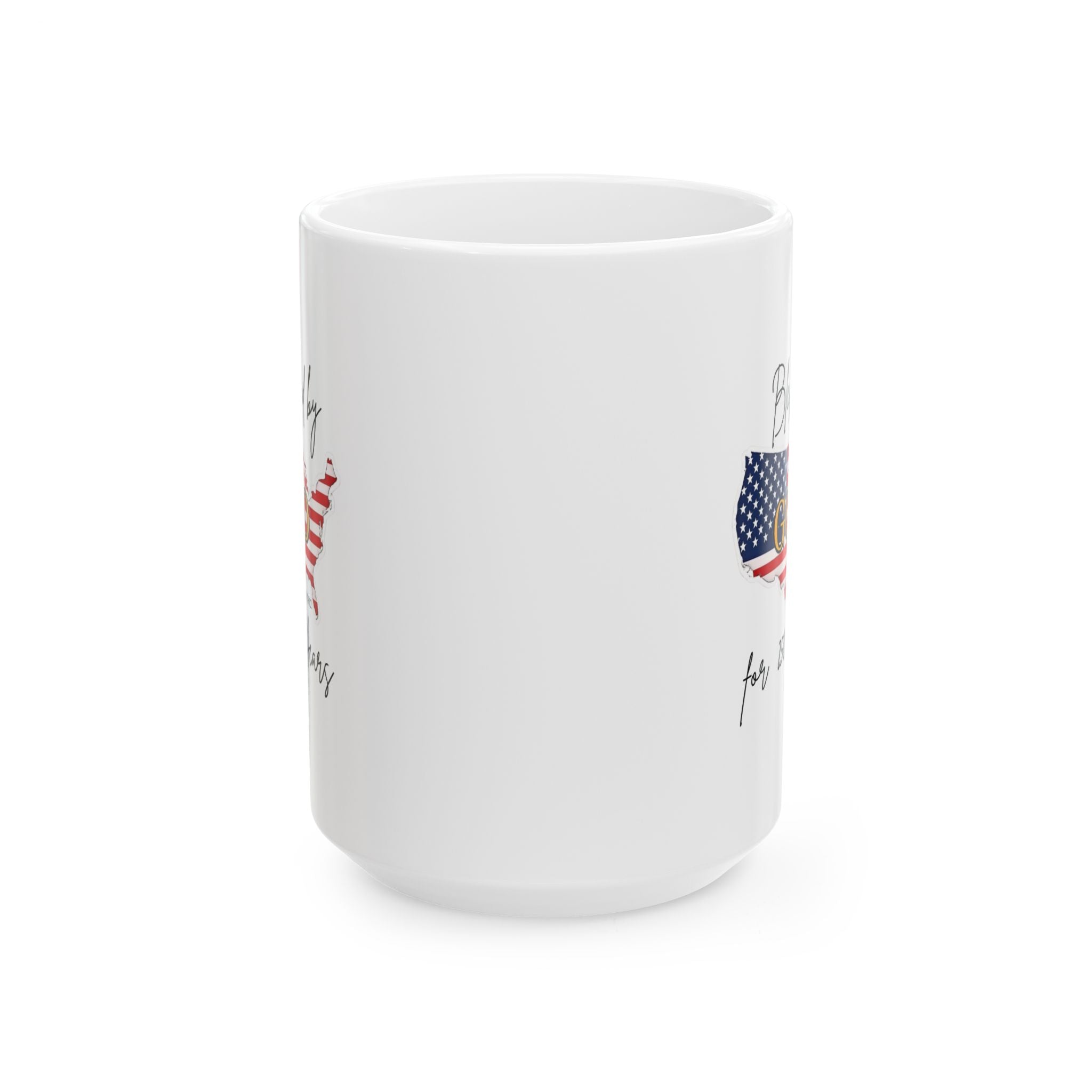 Blessed by God- 250Years USA Patriotic Ceramic Mug, (11oz, 15oz)