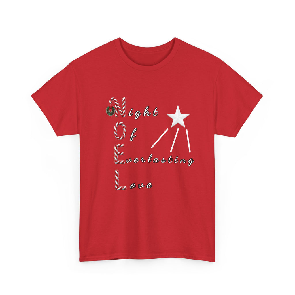 Noel – Night of Everlasting Love | Christian Christmas Heavy Cotton T-Shirt