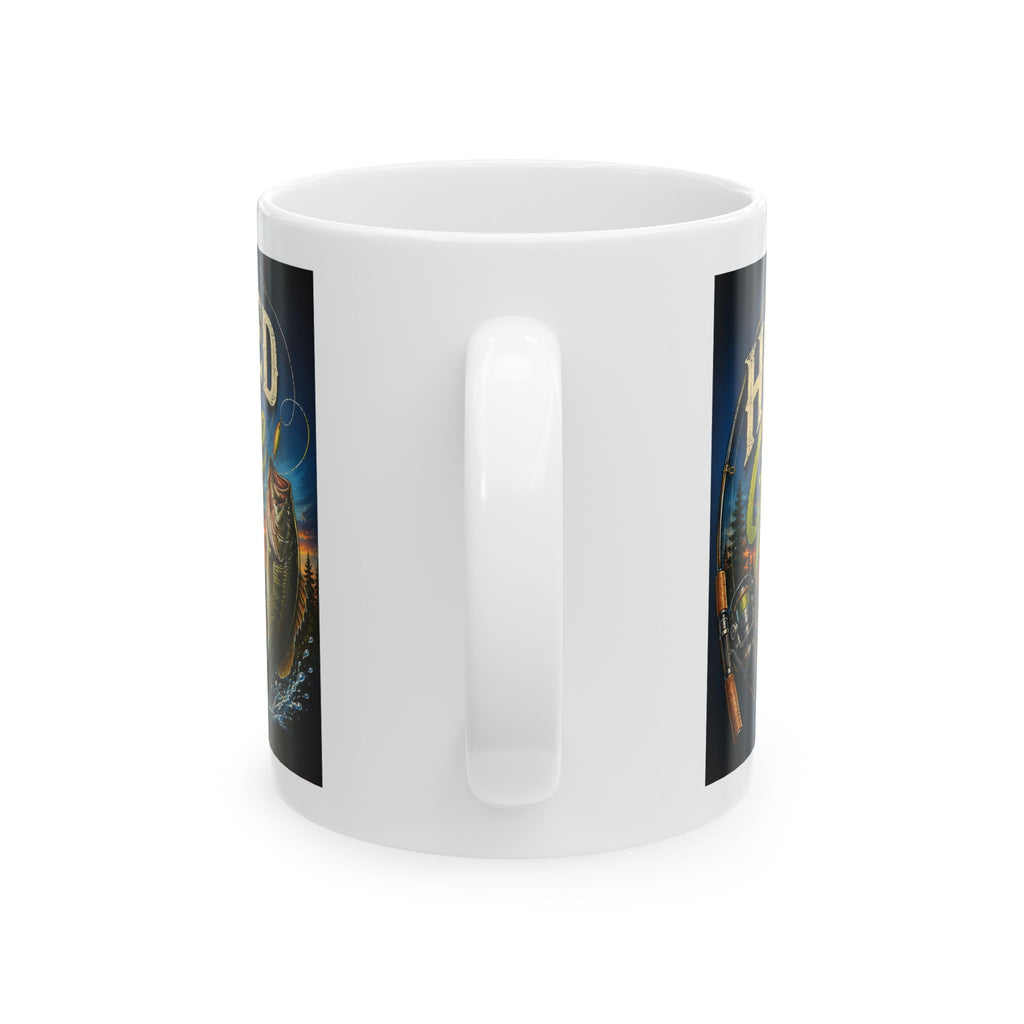 Hooked on Grace Christian Fishing Mug | Matthew 4:19 Fisher of Men Coffee Ceramic Mug, (11oz, 15oz)