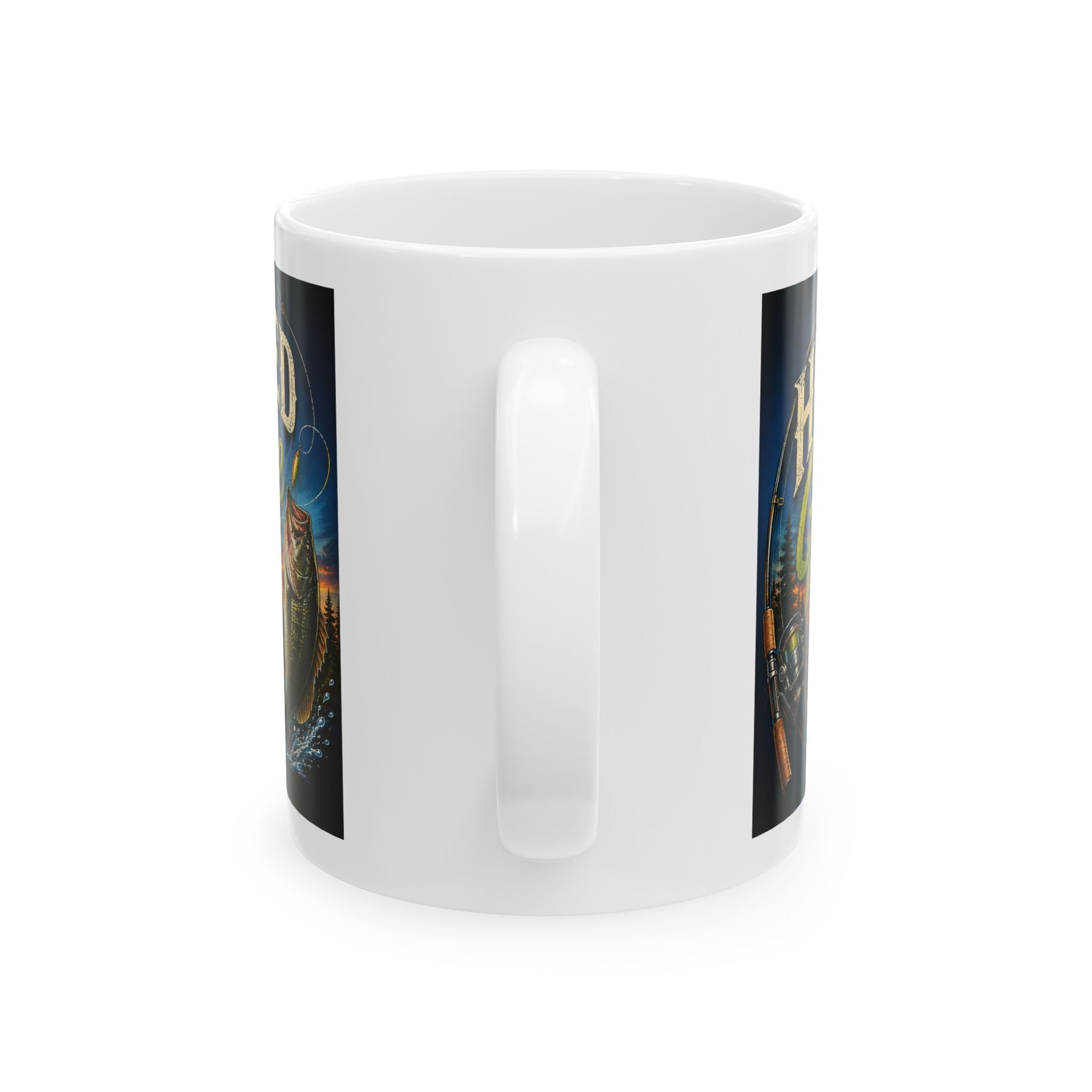 Hooked on Grace Christian Fishing Mug | Matthew 4:19 Fisher of Men Coffee Ceramic Mug, (11oz, 15oz)