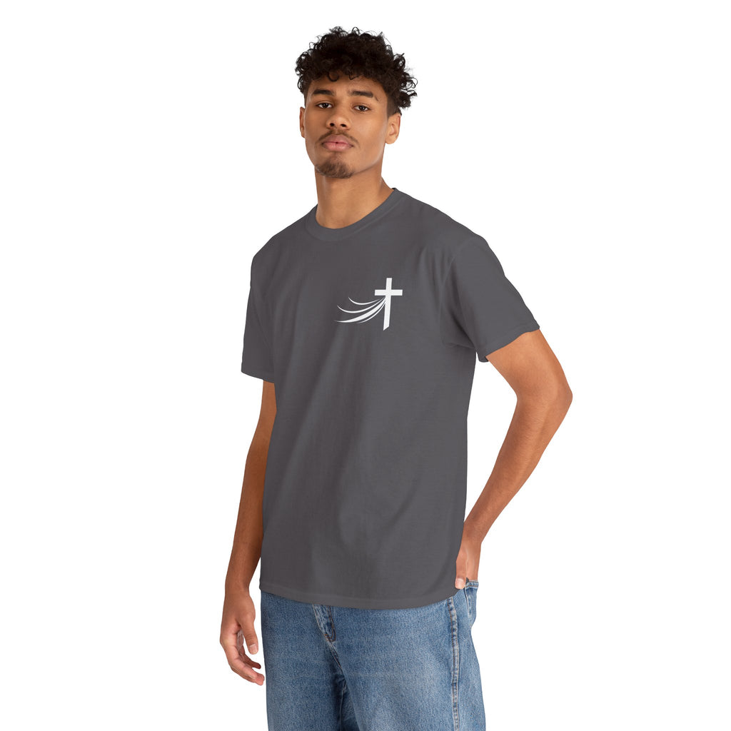 Christ Did It Christian T-Shirt – Cross & Swoosh Faith Tee
