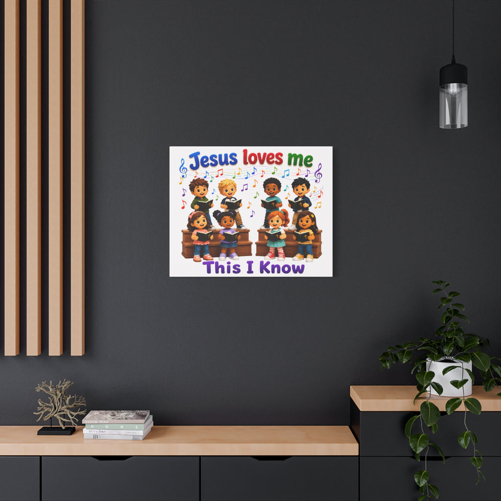 Jesus Loves Me This I Know Children's Choir Canvas Wall Art