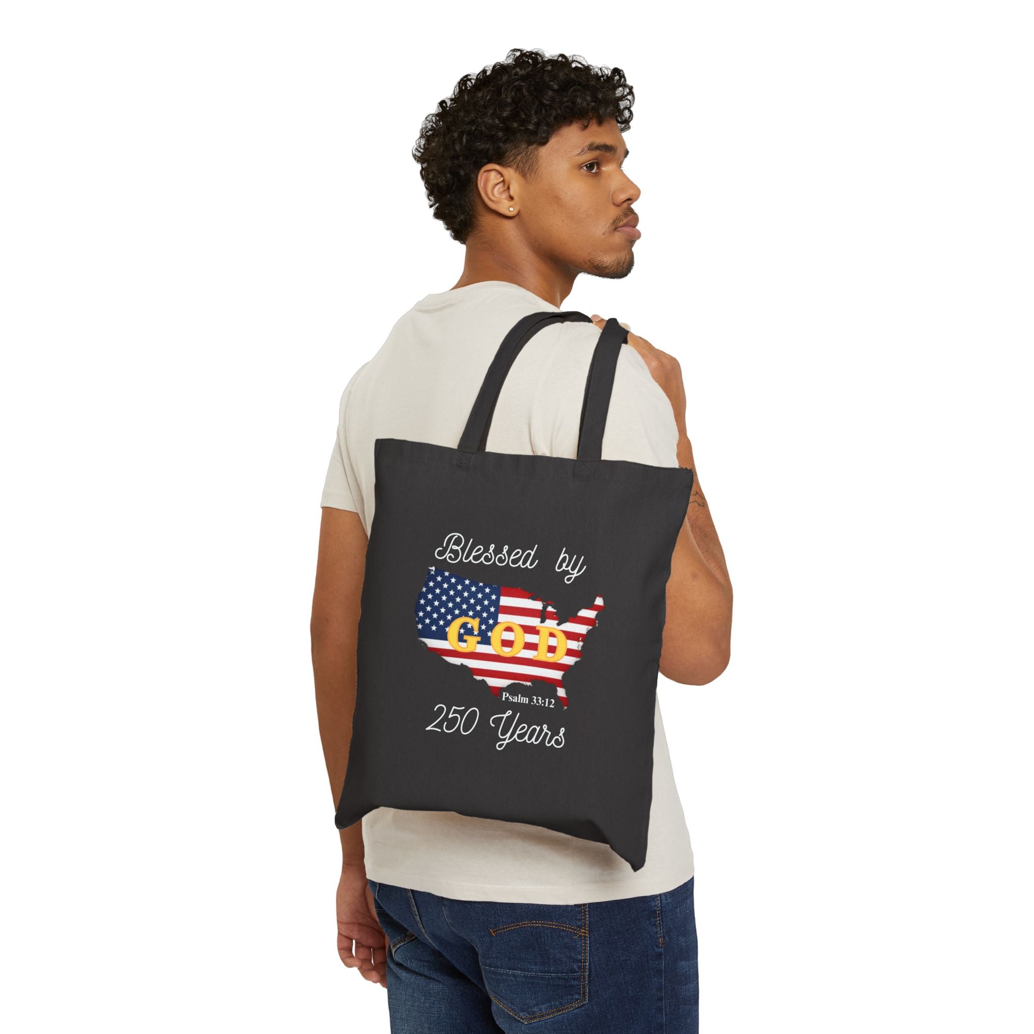 Blessed by God-250Years Patriotic Tote Bag