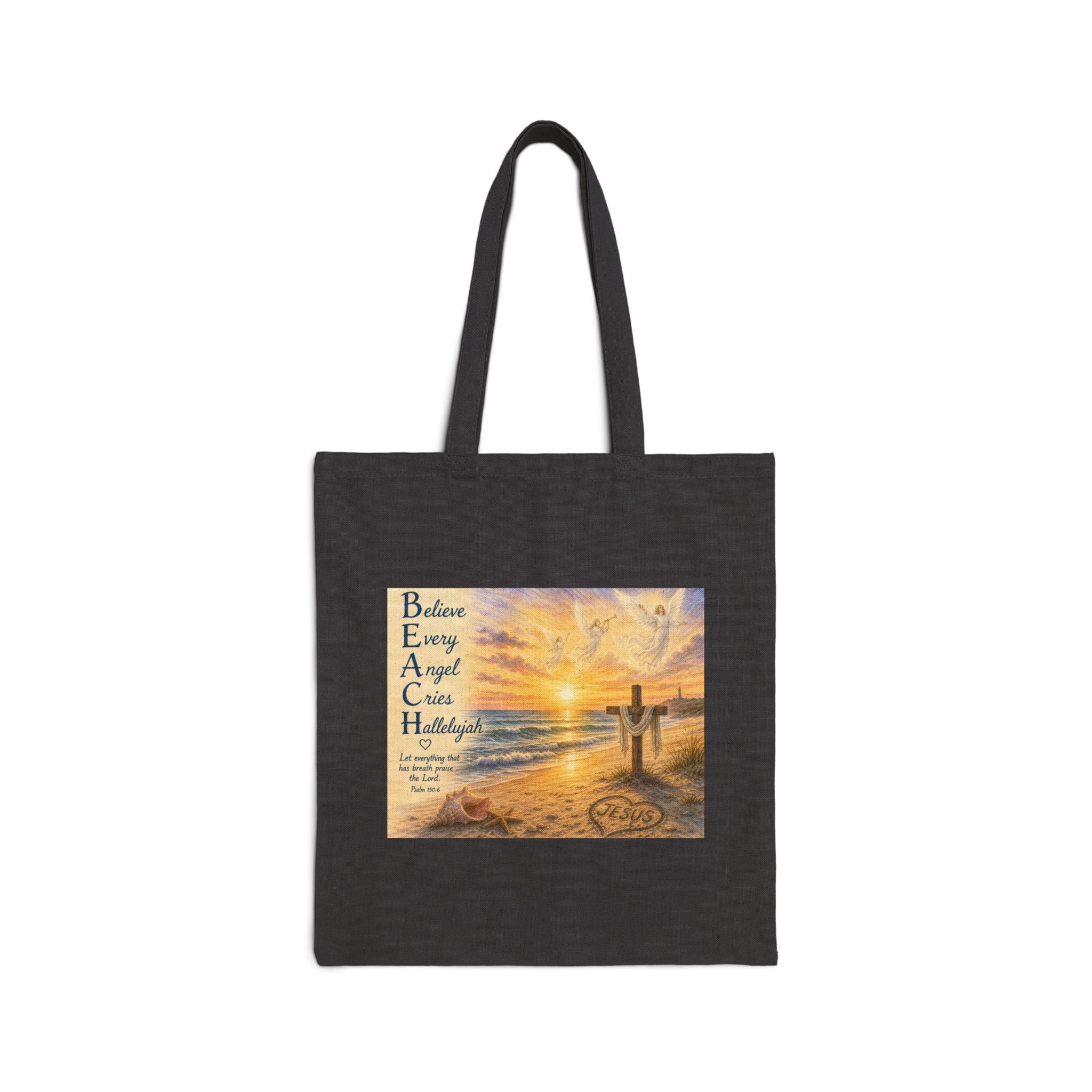 Beach Cotton Canvas Tote Bag