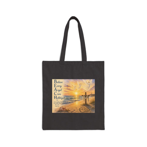 Beach Cotton Canvas Tote Bag