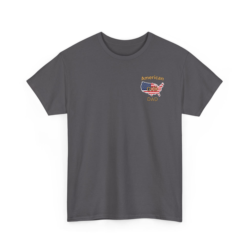 American Dad Built on Biblical Truth Patriotic Christian Unisex Heavy Cotton Tee