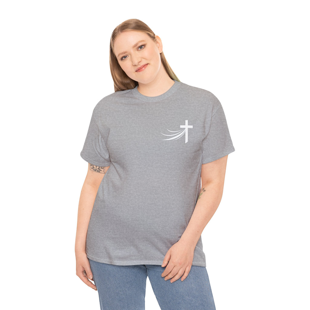 Christ Did It Christian T-Shirt – Cross & Swoosh Faith Tee
