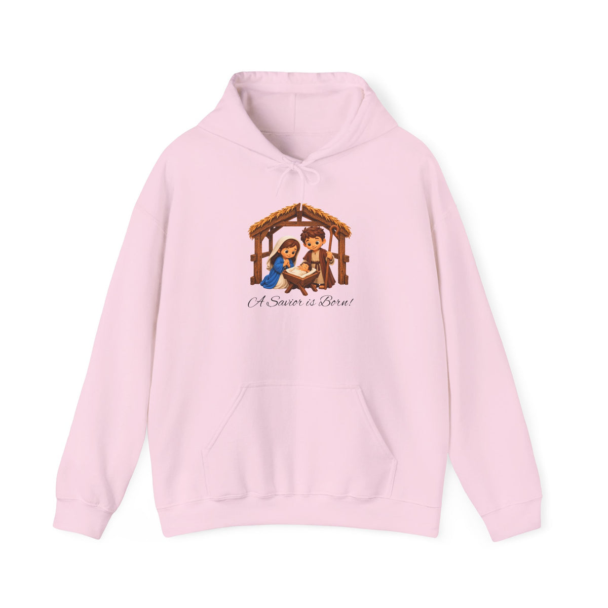 A Savior Is Born Nativity Christmas Heavy Blend™ Hooded Sweatshirt