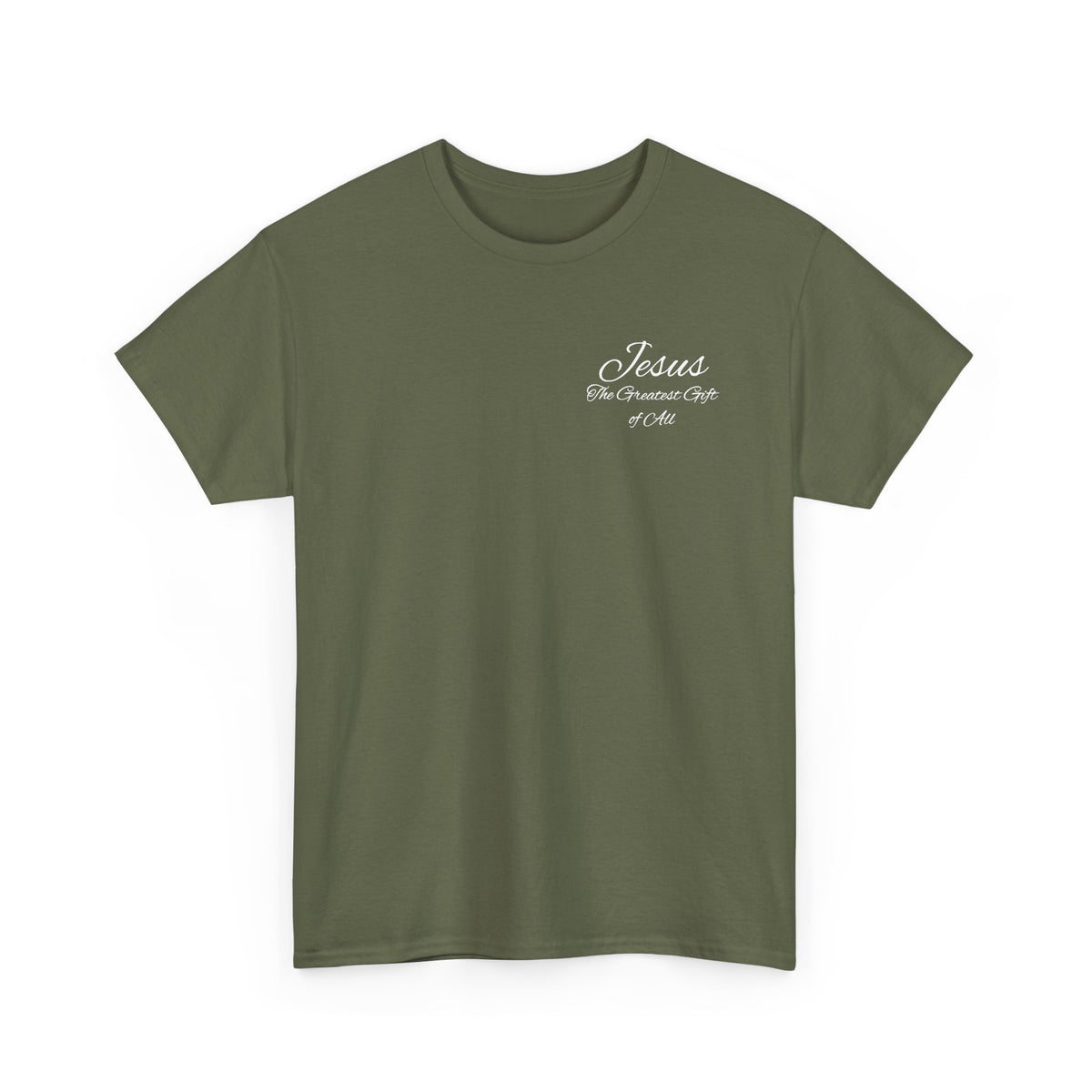 Christmas Wreath Christian Heavy Cotton Tee