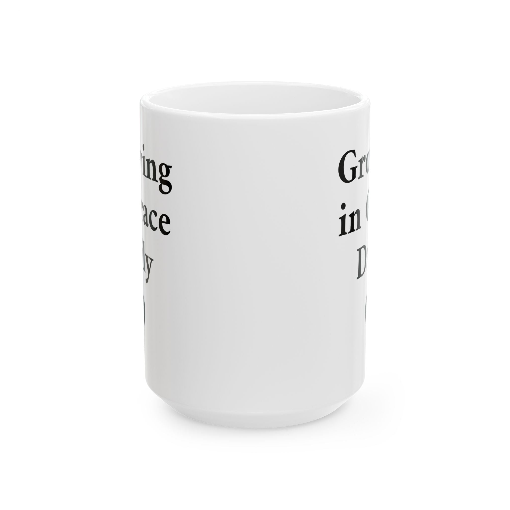 Growing in Grace Daily Christian – Faith-Inspired Ceramic Mug, (11oz, 15oz)