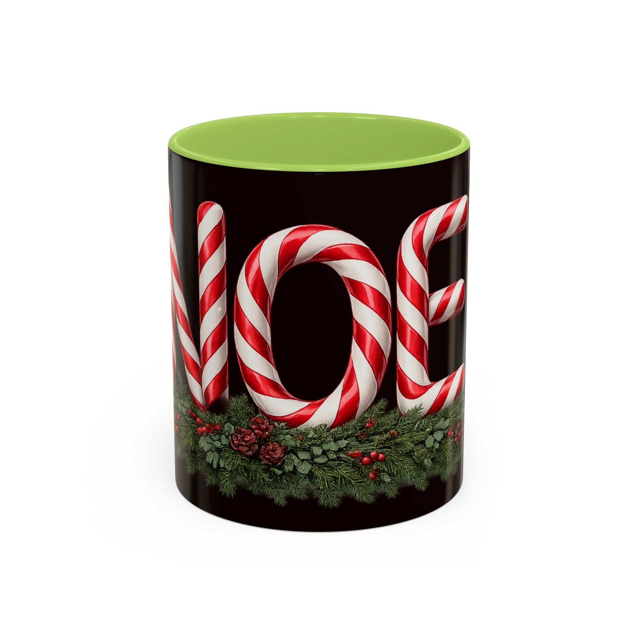 NOEL Candy Cane Christmas Mug – Festive Holiday Coffee Cup  (11, 15oz)