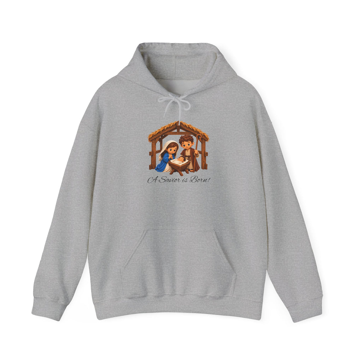 A Savior Is Born Nativity Christmas Heavy Blend™ Hooded Sweatshirt
