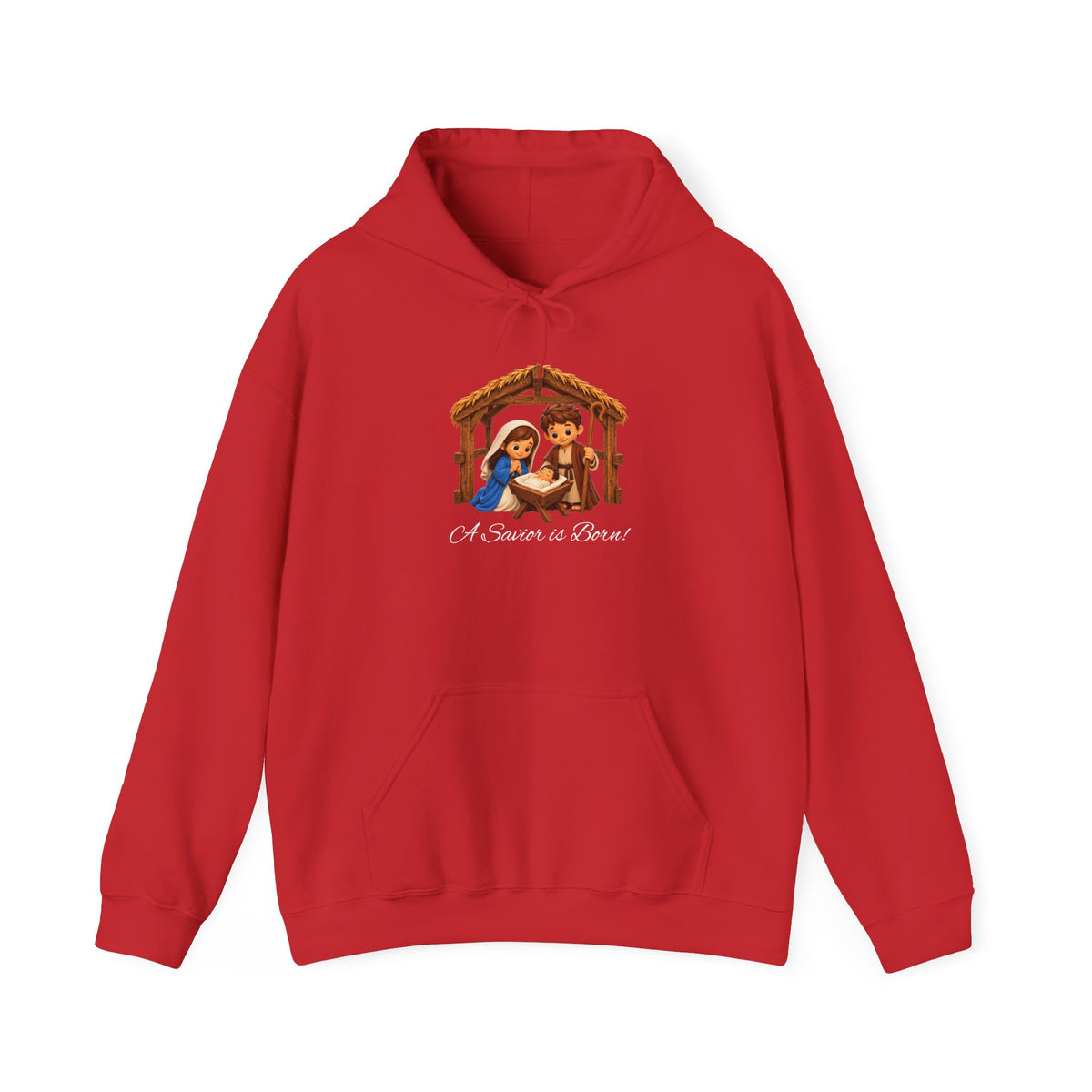 A Savior Is Born Nativity Christmas Heavy Blend™ Hooded Sweatshirt