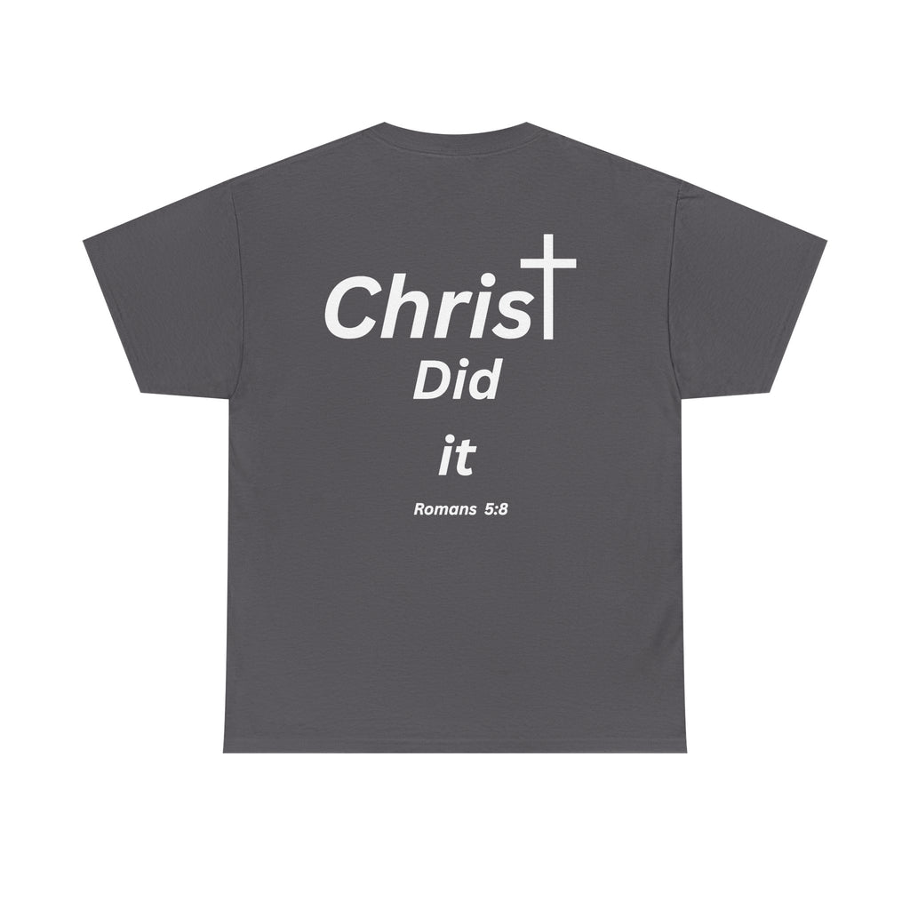 Christ Did It Christian T-Shirt – Cross & Swoosh Faith Tee
