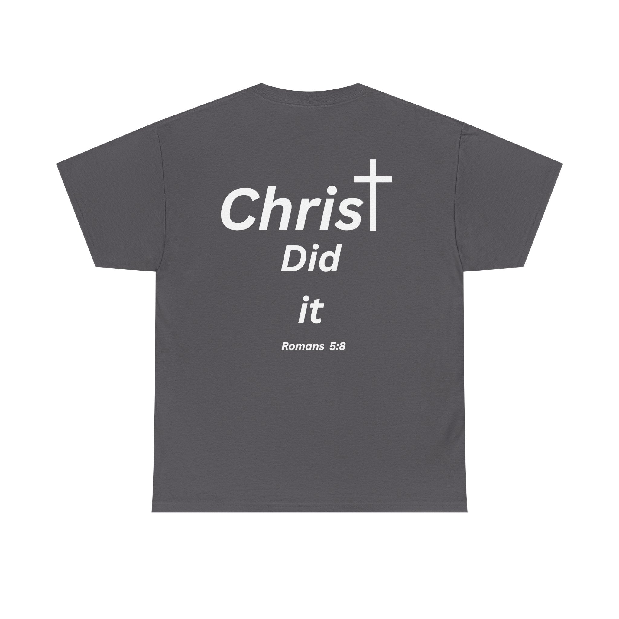 Christ Did It Christian T-Shirt – Cross & Swoosh Faith Tee