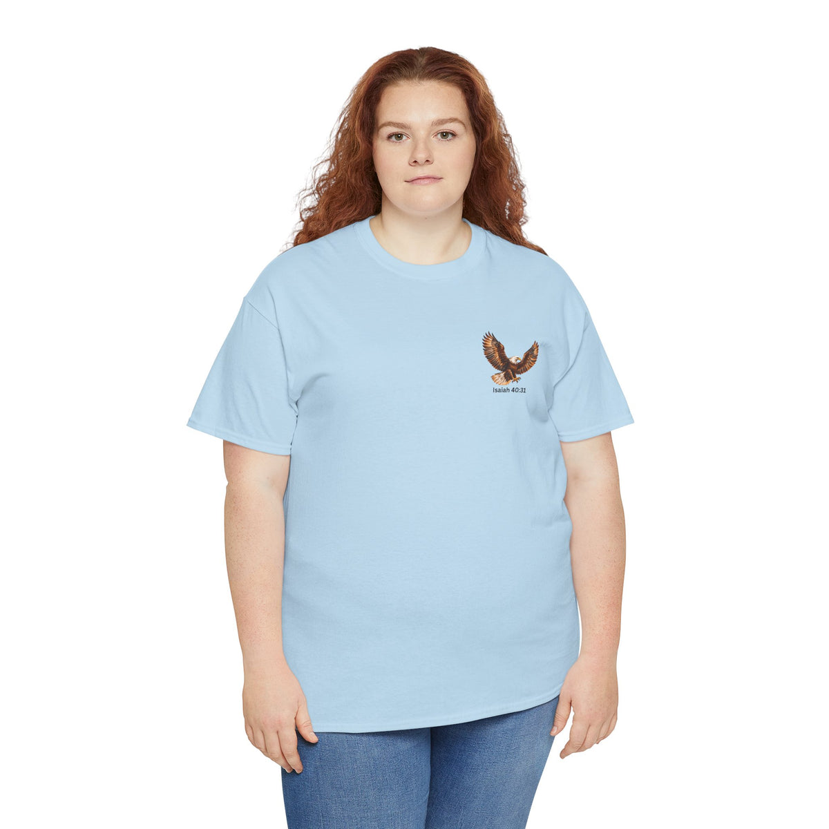 Rise Up on Wings Like Eagles – Isaiah 40:31 Christian Faith T-Shirt-Unisex Heavy Cotton Tee