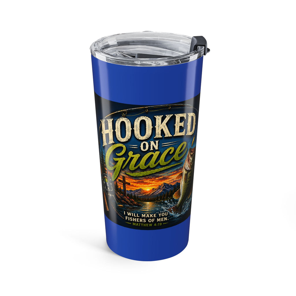 Hooked on Grace Fishing Tumbler – Christian Outdoors Travel Tumbler 20oz
