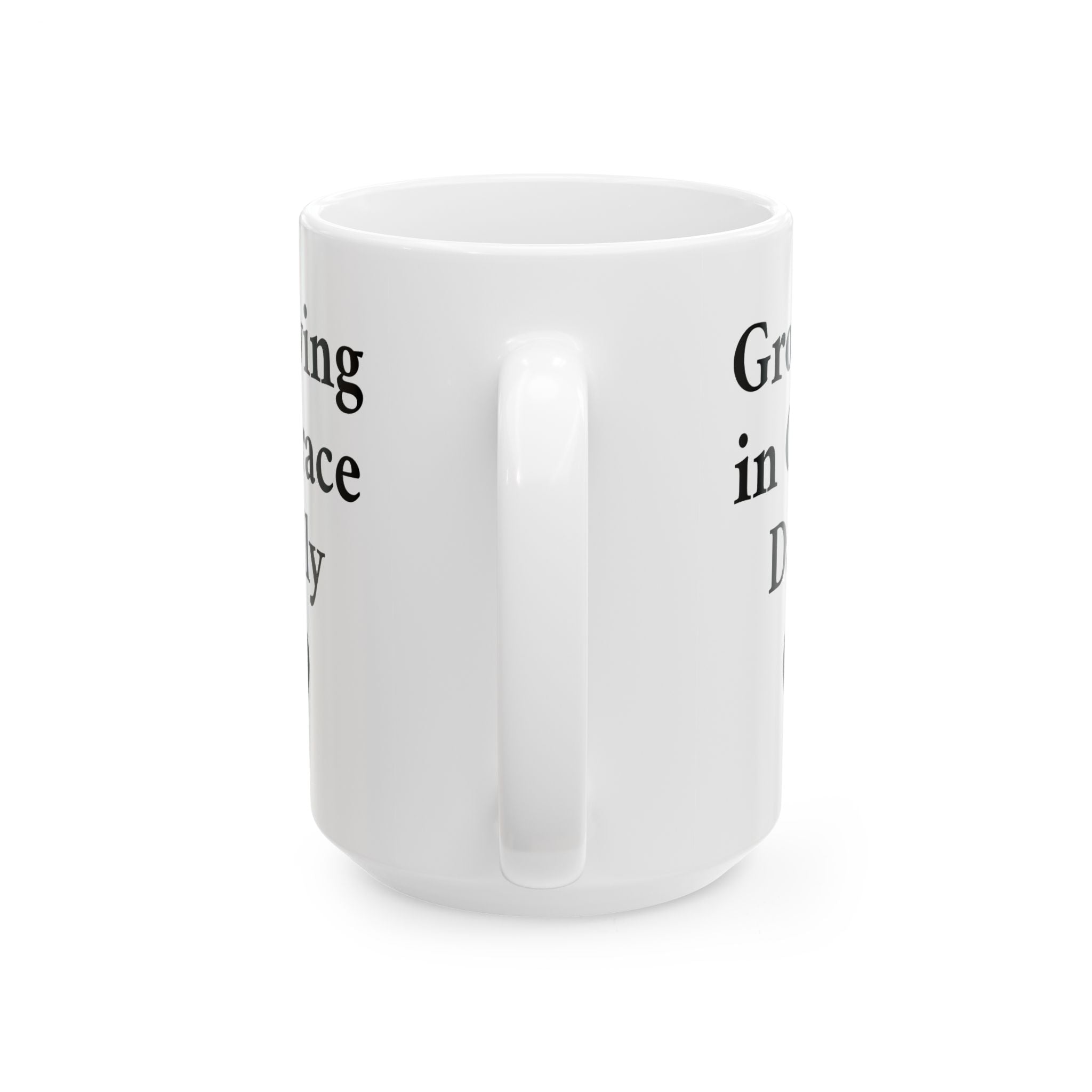 Growing in Grace Daily Christian – Faith-Inspired Ceramic Mug, (11oz, 15oz)