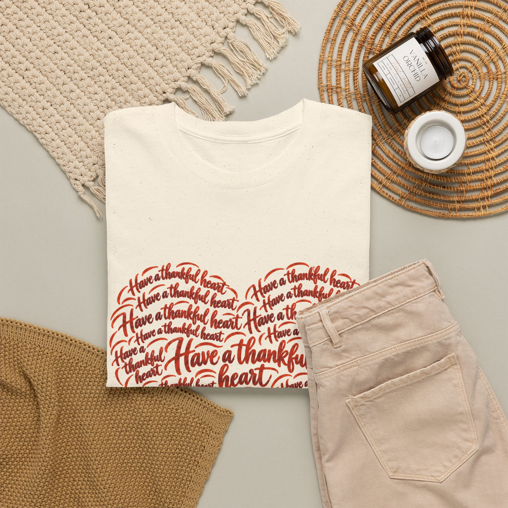 Have a Thankful Heart Christian Short Sleeve T-Shirt – 1 Thessalonians 5:18-Unisex Heavy Cotton Tee