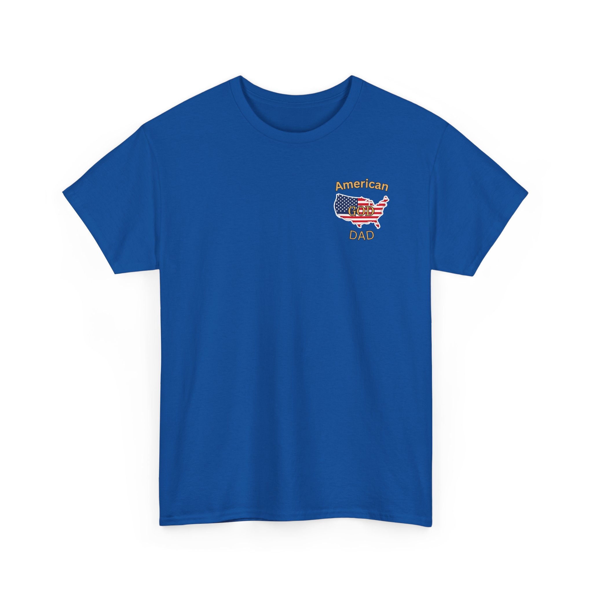 American Dad Built on Biblical Truth Patriotic Christian Unisex Heavy Cotton Tee