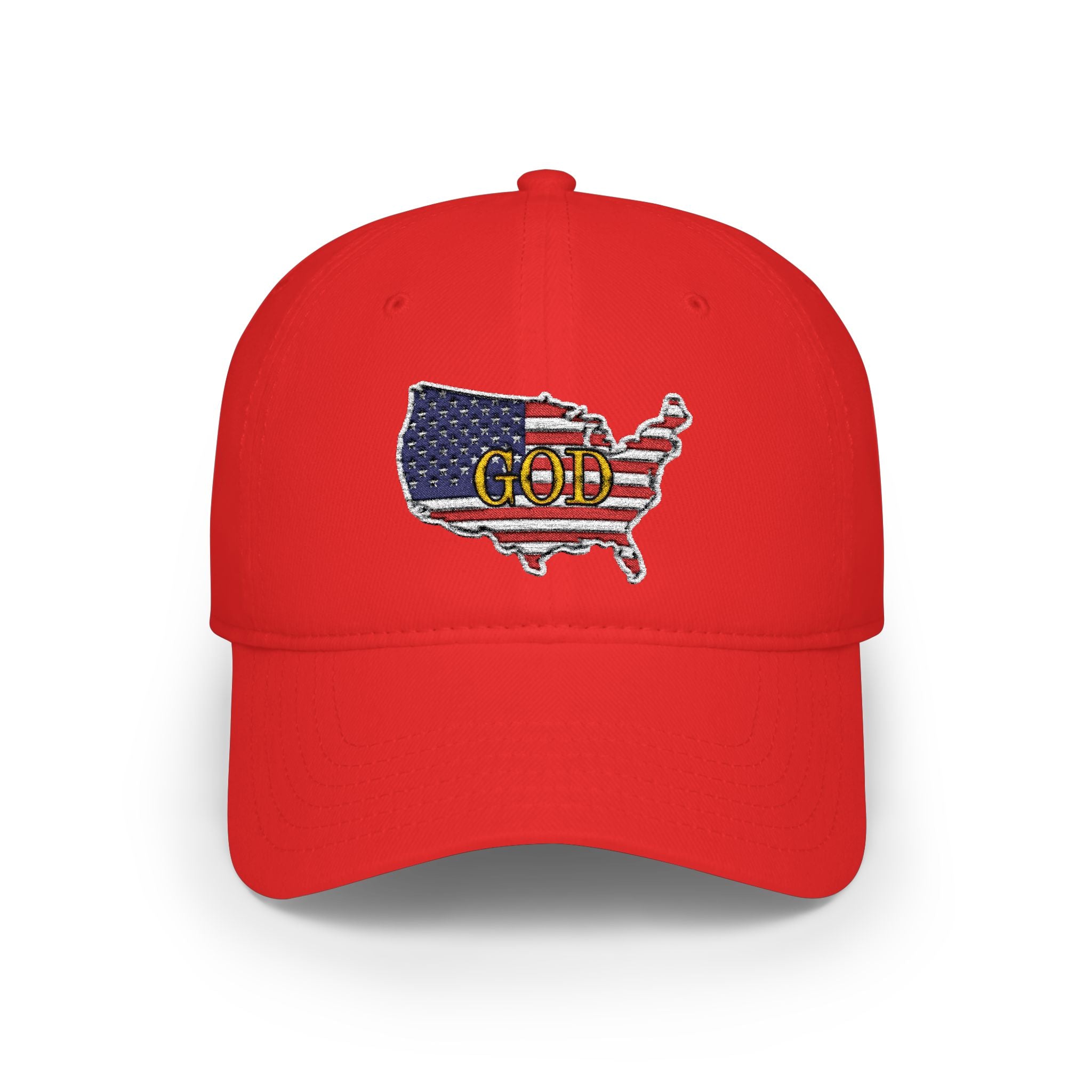 God Bless America USA Embroidered Patriotic Dad Hat – Christian Faith Low Profile Baseball Cap
