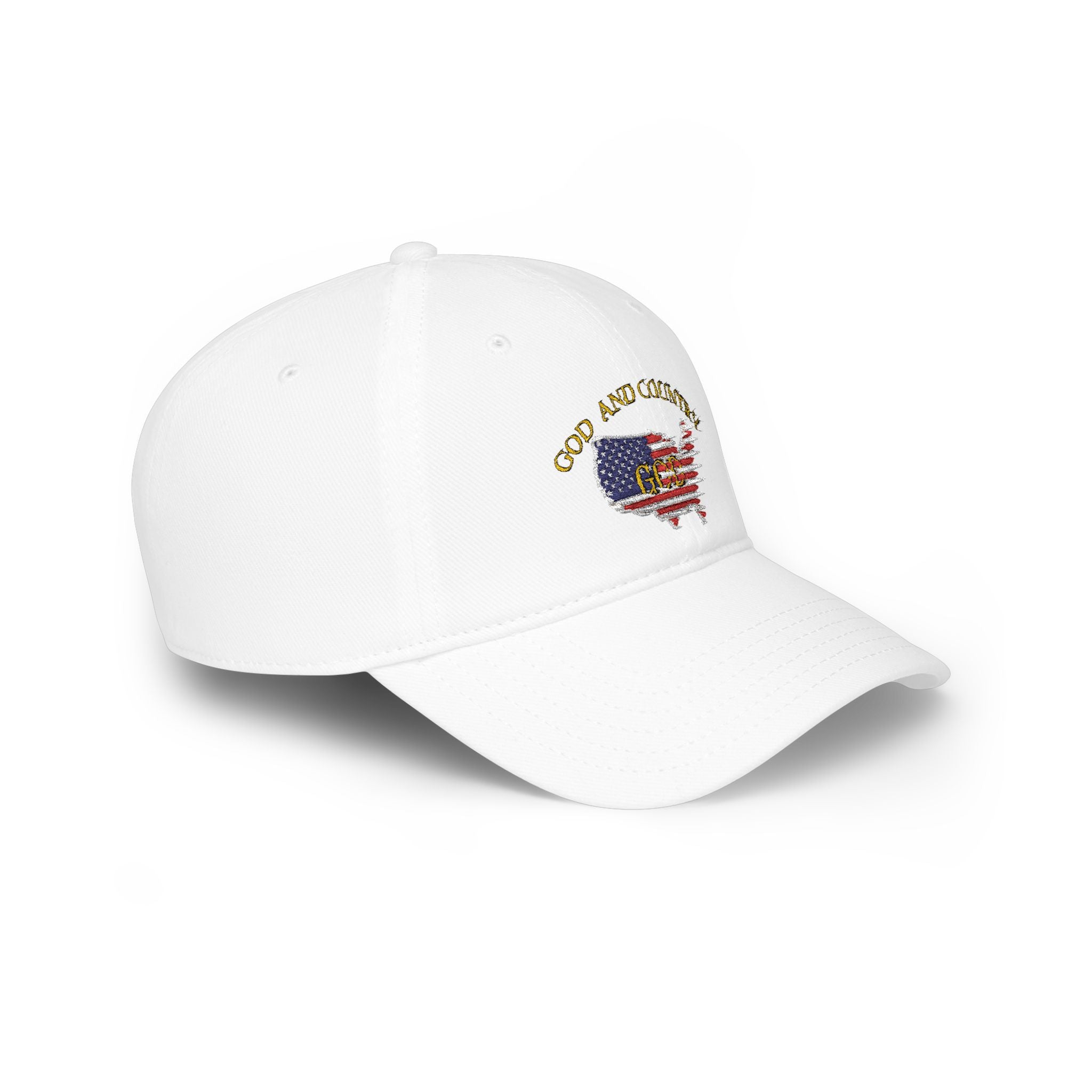 God and Country Embroidered Patriotic Christian Hat – USA Flag Faith Low Profile Baseball Cap