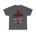 USA Cross 1776-2026 One Nation Under God Patriotic Christian T-Shirt