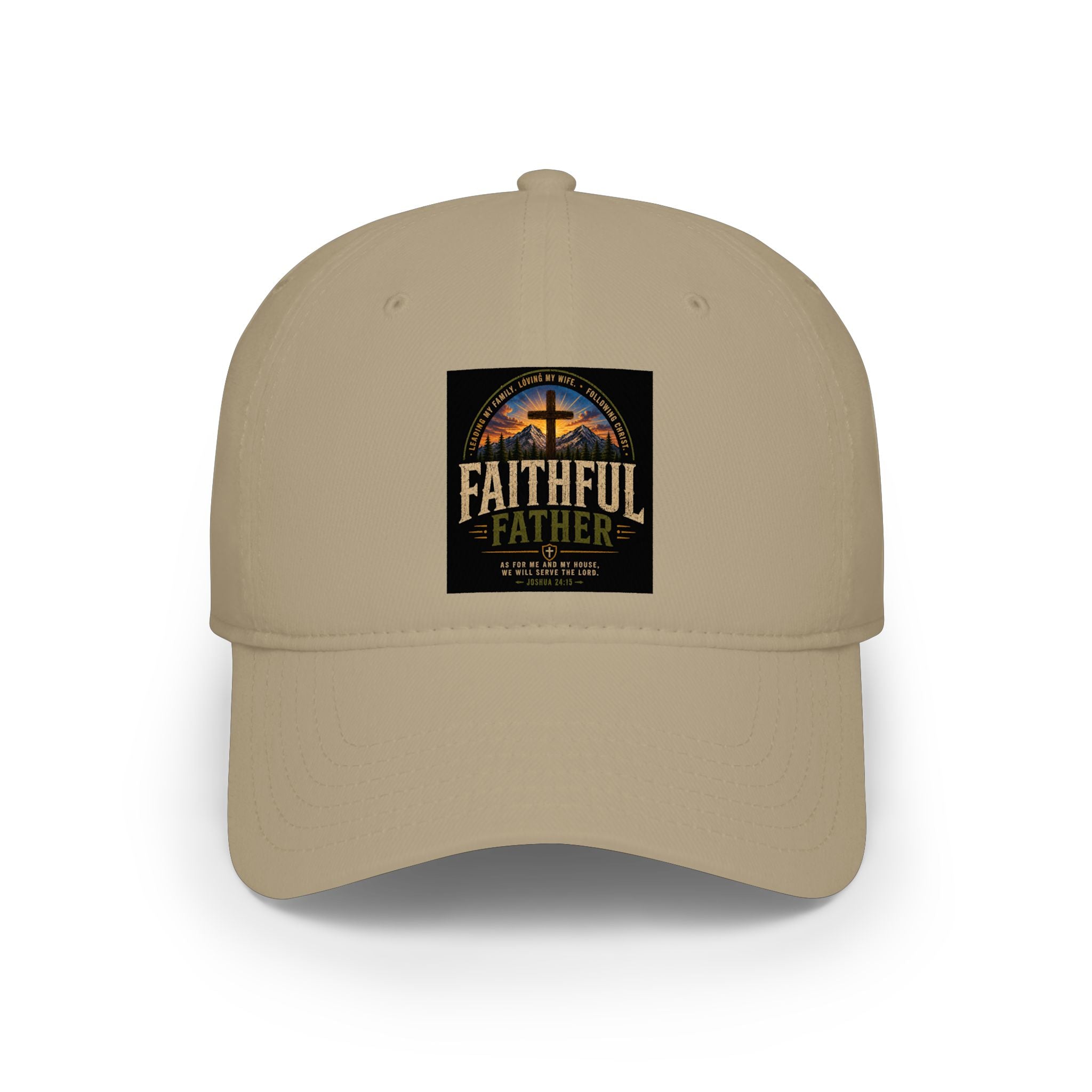 Faithful Father Christian Baseball Cap – Inspirational Dad Hat – Faith Based Low Profile Baseball Cap