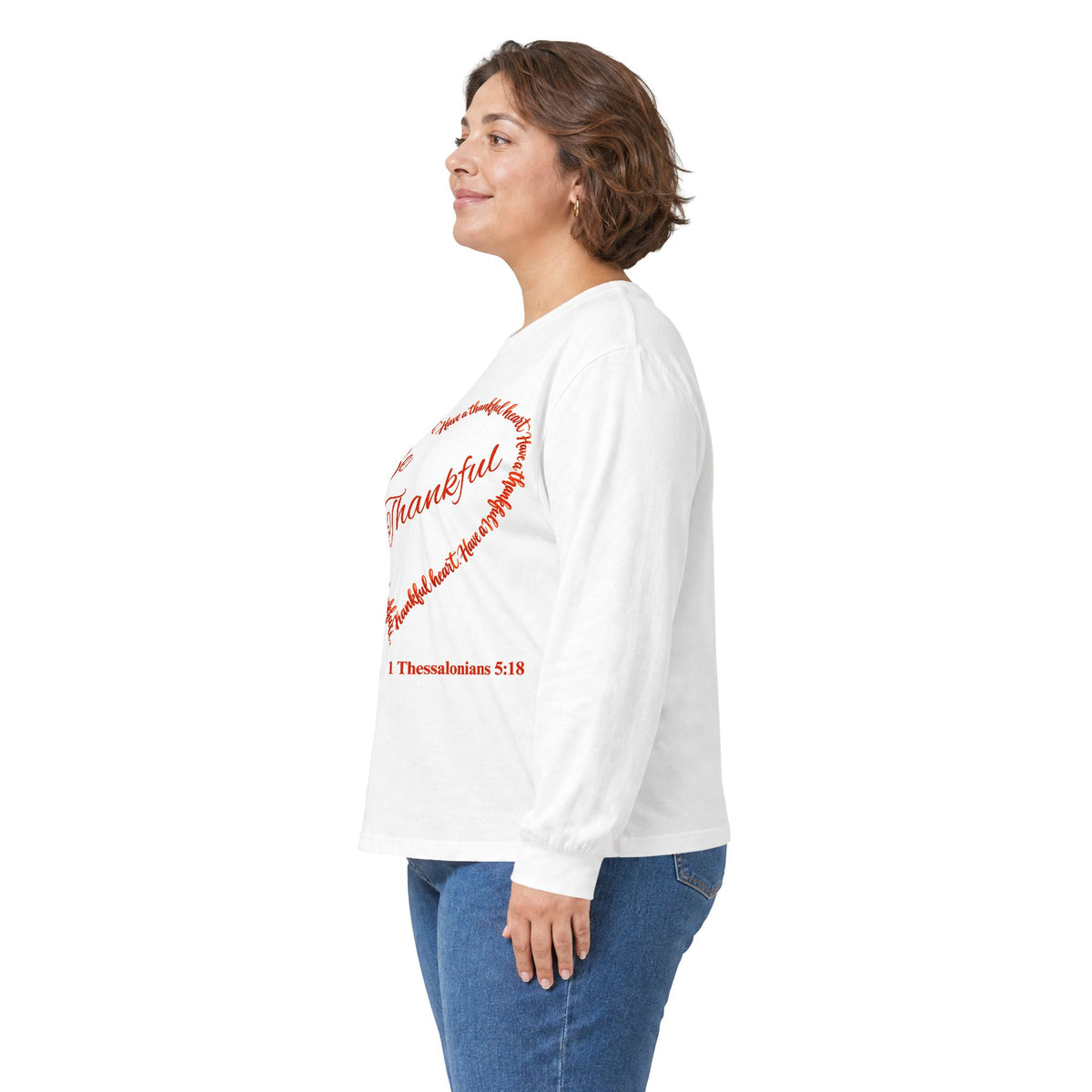 Be Thankful Christian Long Sleeve T-Shirt – Grateful Heart Faith-Inspired Shirt-Unisex Ultra Cotton Long Sleeve Tee