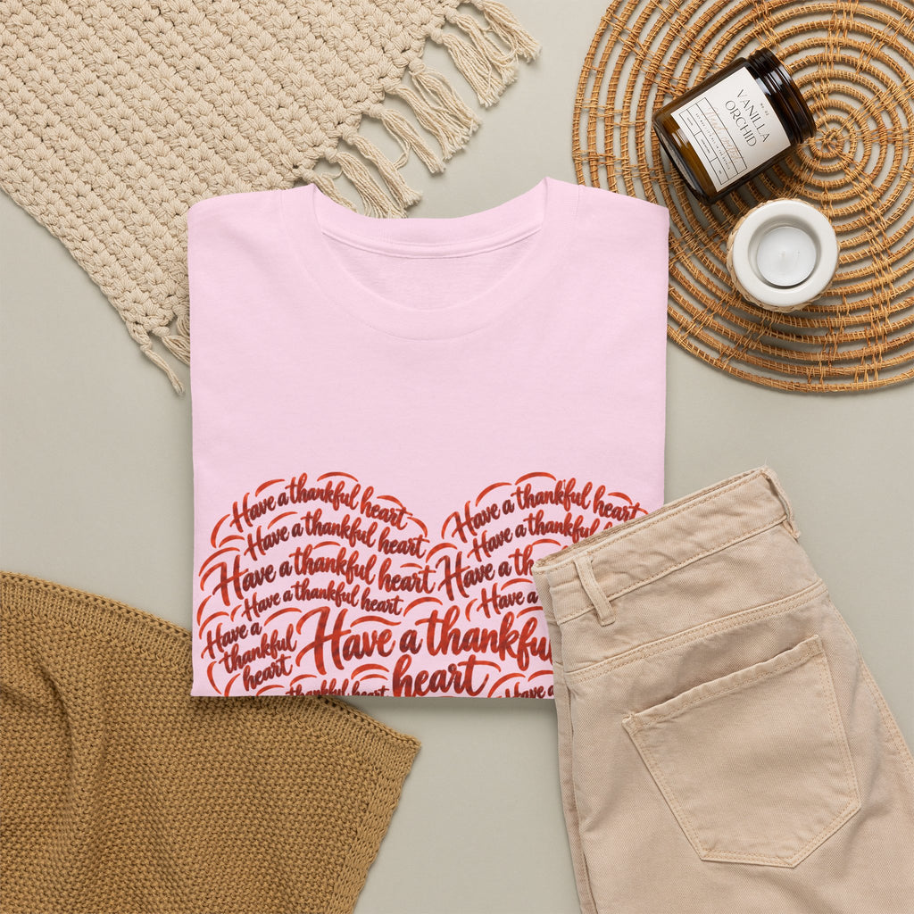Have a Thankful Heart Christian Short Sleeve T-Shirt – 1 Thessalonians 5:18-Unisex Heavy Cotton Tee
