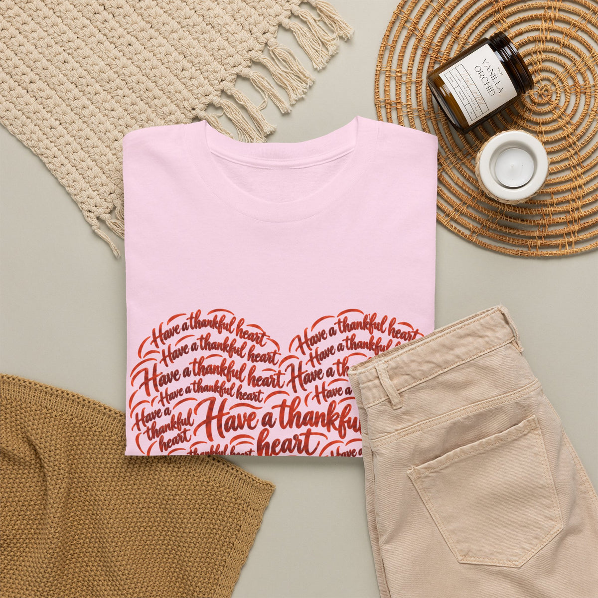 Have a Thankful Heart Christian Short Sleeve T-Shirt – 1 Thessalonians 5:18-Unisex Heavy Cotton Tee