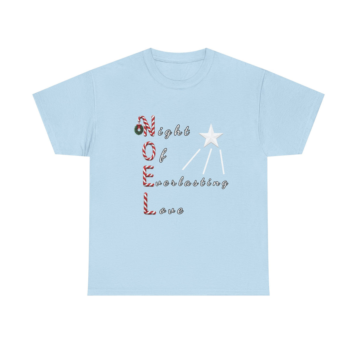 Noel – Night of Everlasting Love | Christian Christmas Heavy Cotton T-Shirt