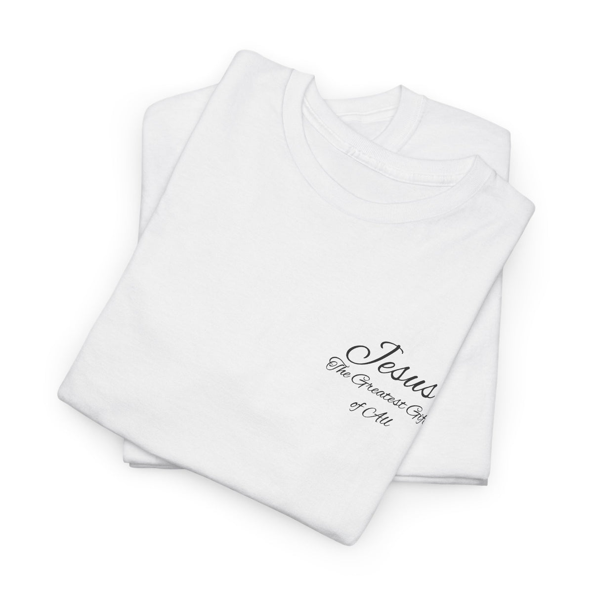 Christmas Wreath Christian Heavy Cotton Tee