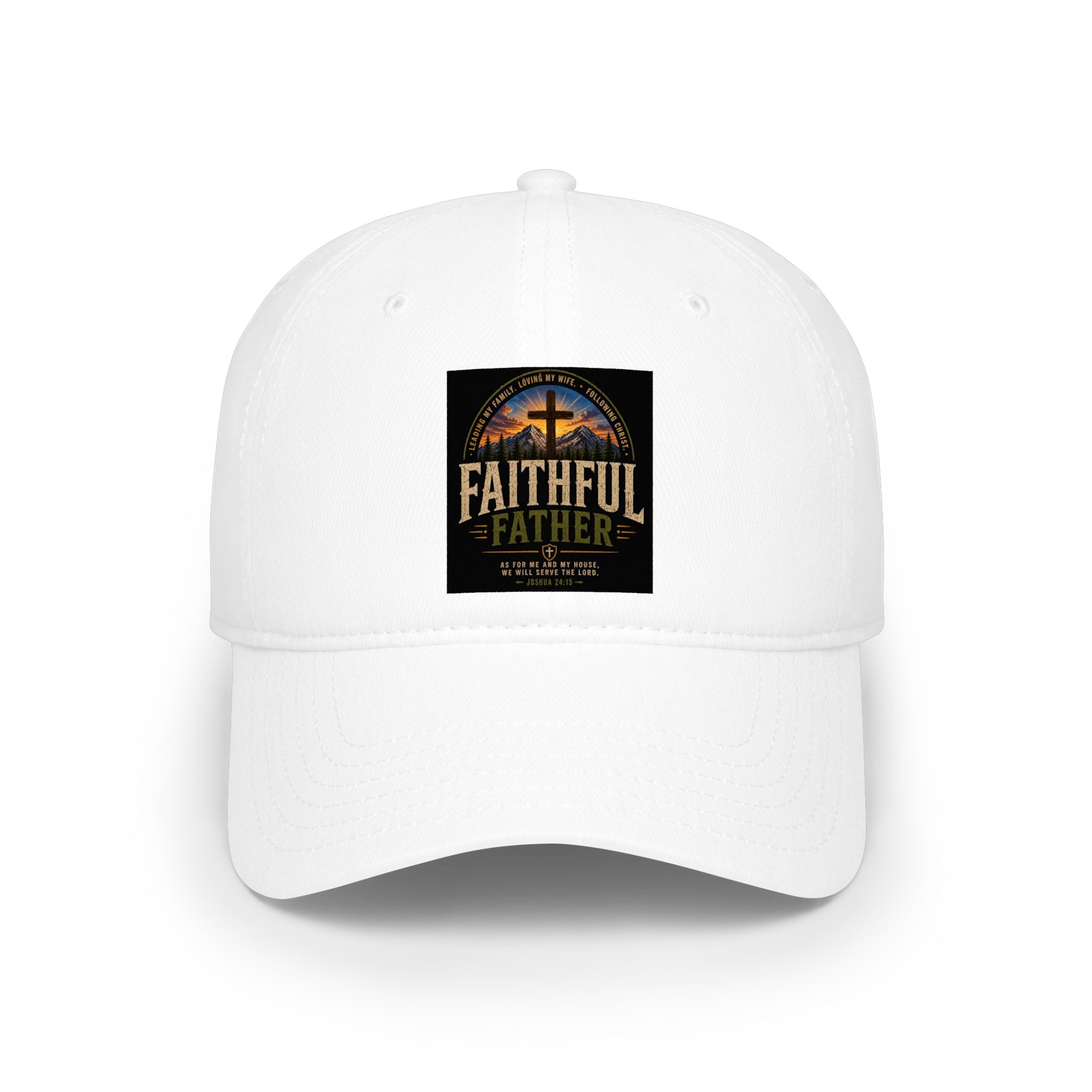 Faithful Father Christian Baseball Cap – Inspirational Dad Hat – Faith Based Low Profile Baseball Cap