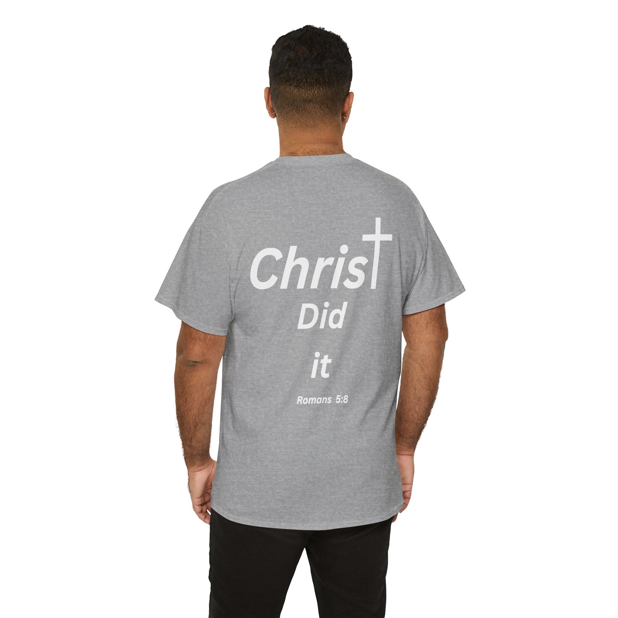 Christ Did It Christian T-Shirt – Cross & Swoosh Faith Tee