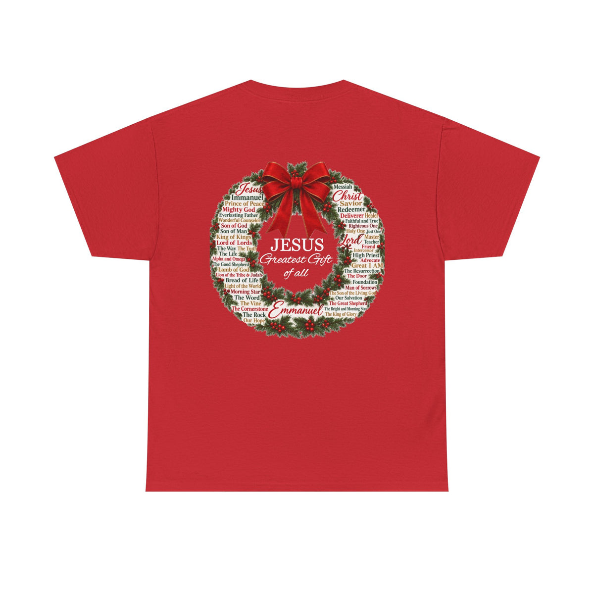 Jesus - Greatest Gift of All Christmas Wreath T-Shirt