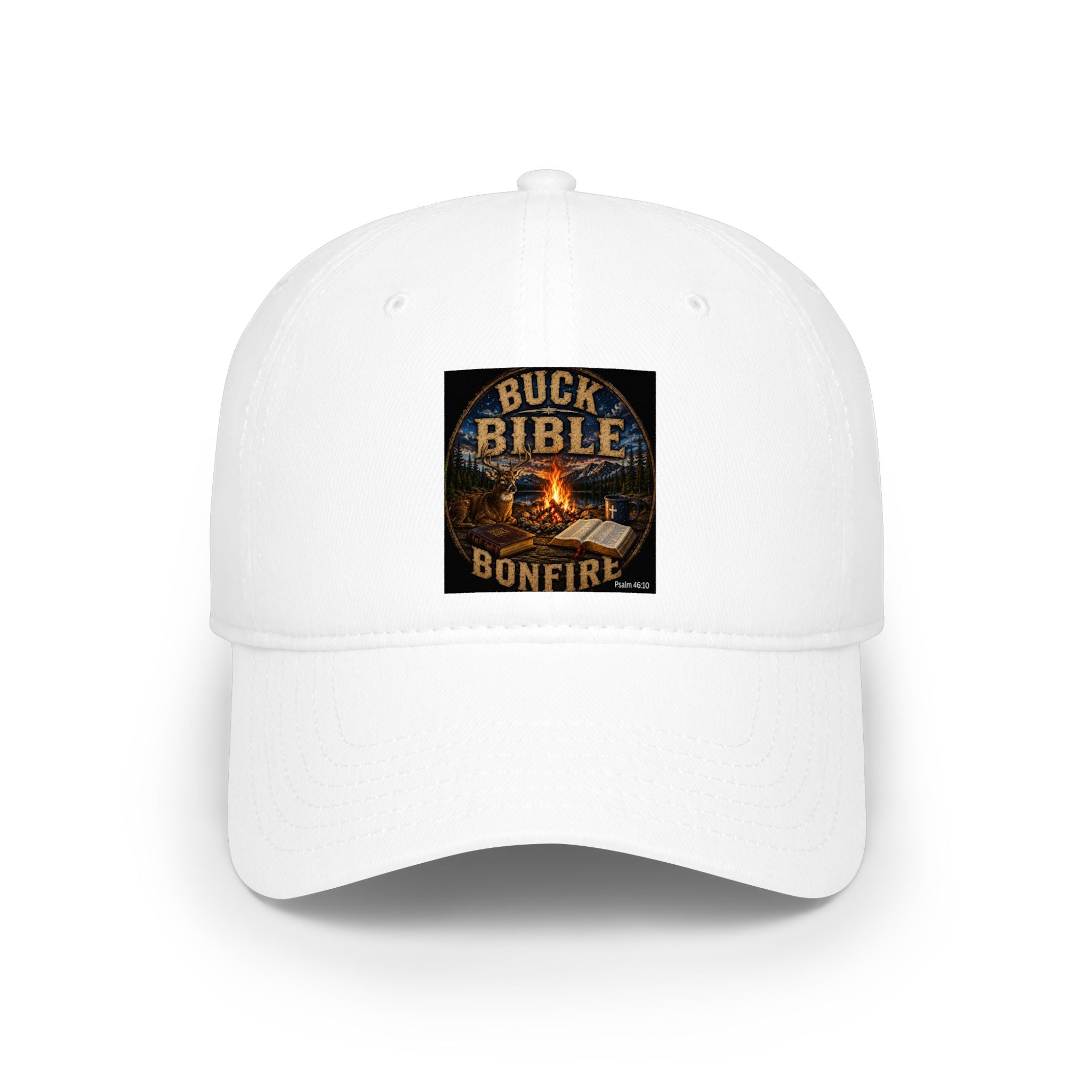 Buck Bible Bonfire Christian Baseball Cap – Faith Based Outdoor Dad  Low Profile Baseball Cap
