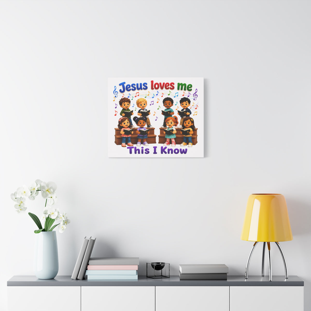 Jesus Loves Me This I Know Children's Choir Canvas Wall Art