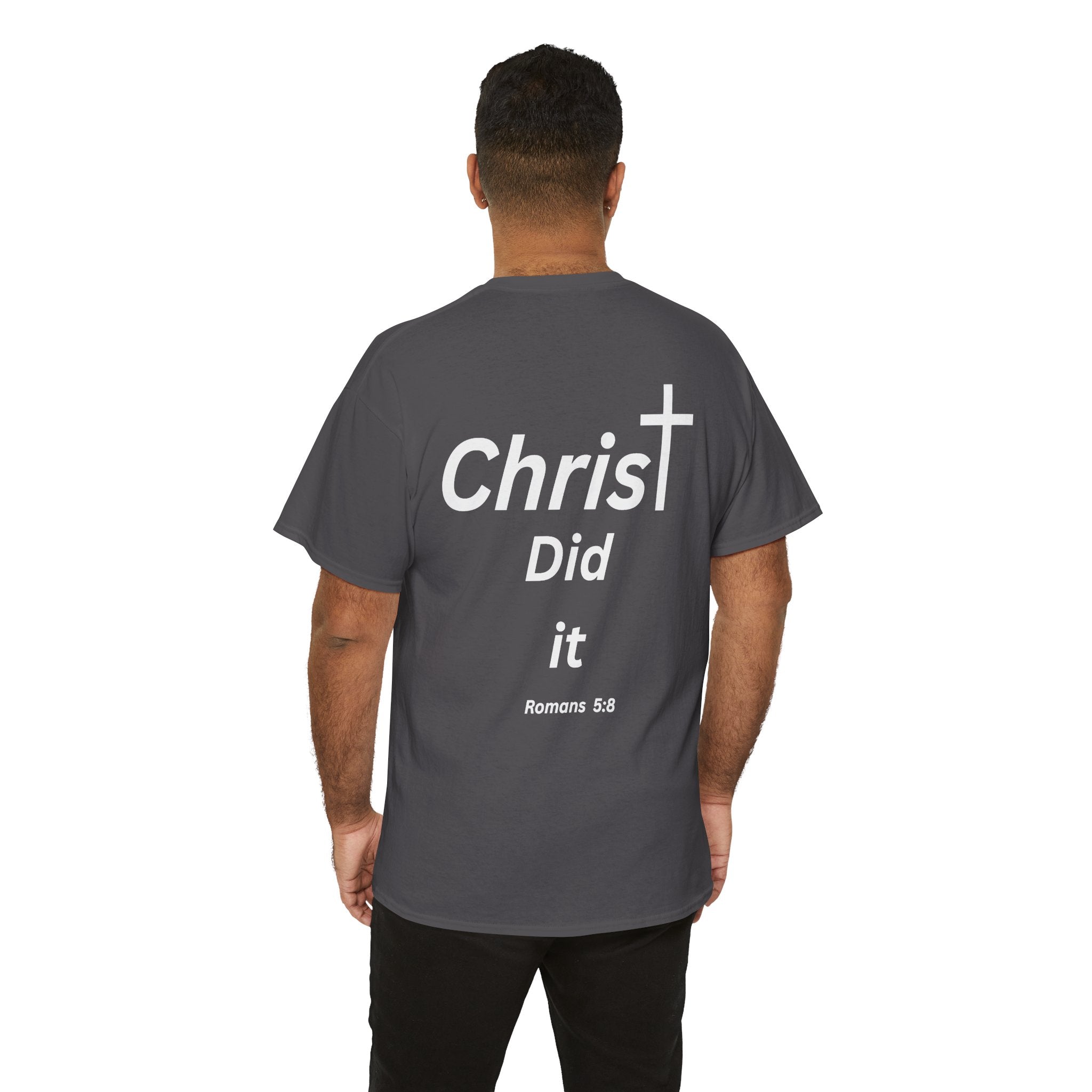 Christ Did It Christian T-Shirt – Cross & Swoosh Faith Tee