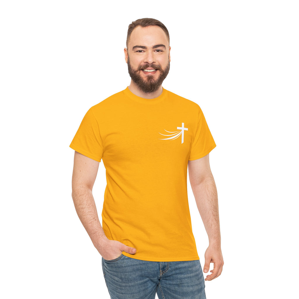 Christ Did It Christian T-Shirt – Cross & Swoosh Faith Tee