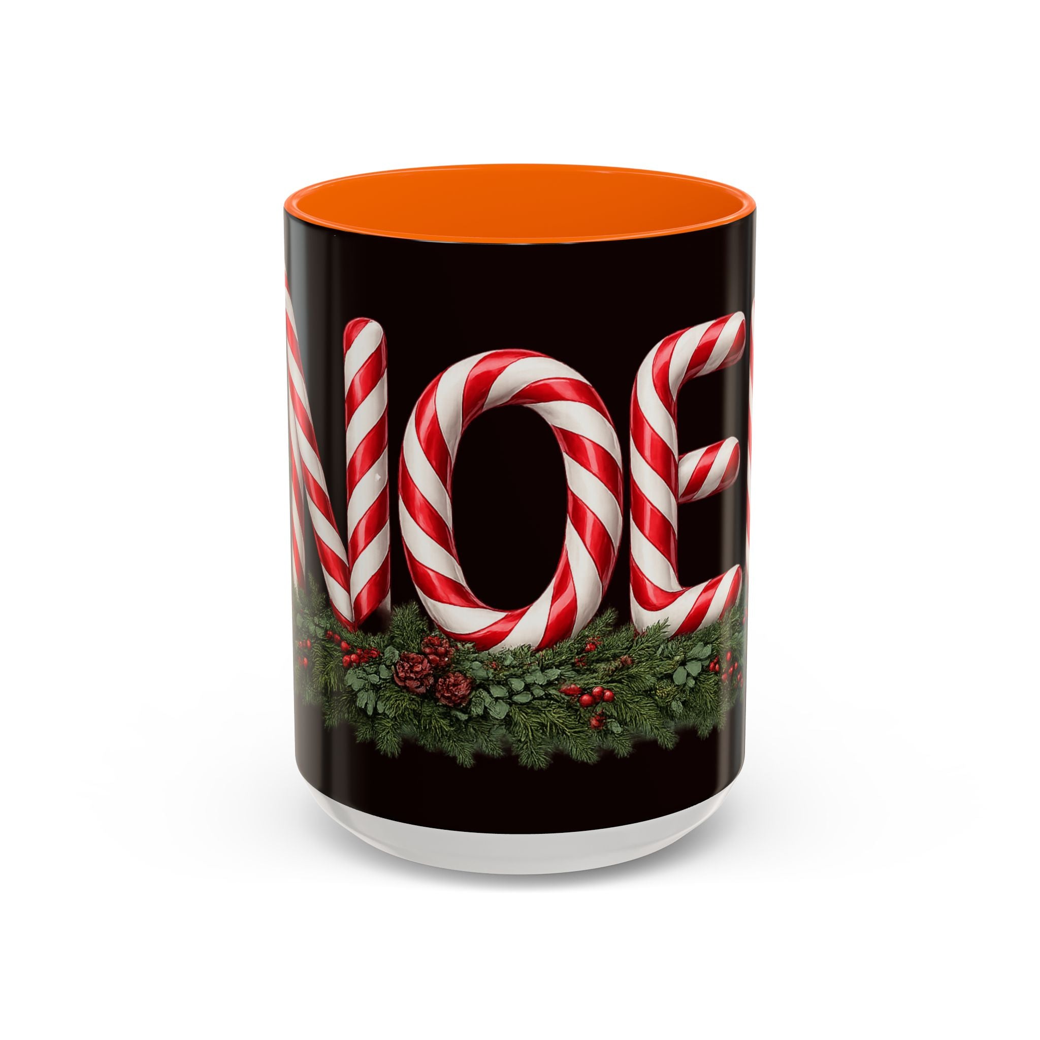 NOEL Candy Cane Christmas Mug – Festive Holiday Coffee Cup  (11, 15oz)